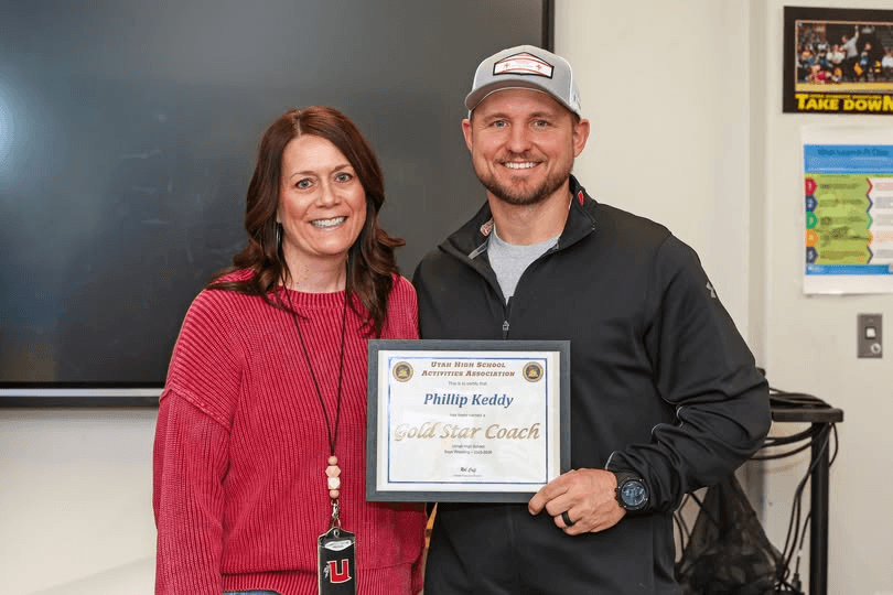 Uintah Wrestling Coach Named 2025-2026 Gold Star Coach By UHSAA