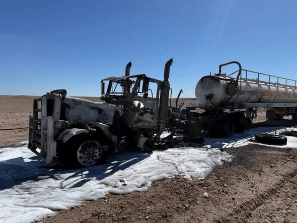 Unattended Campfire And Truck Fire Reported By Lapoint-Tridell Fire Department