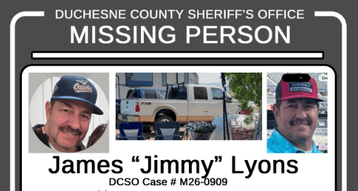 Missing Person Report Shared By Duchesne County Sheriff’s Office