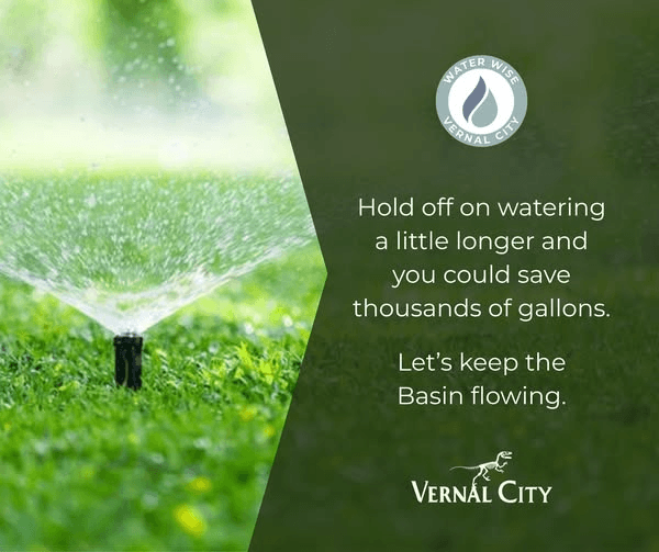 Vernal City Encourages Residents To Hold Off On Watering