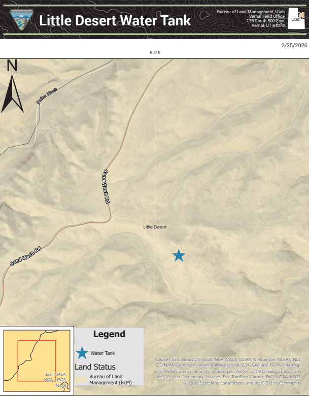 BLM Authorizes Installation Of Little Desert Livestock Tank