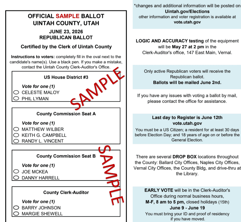 Primary Election One Month Away