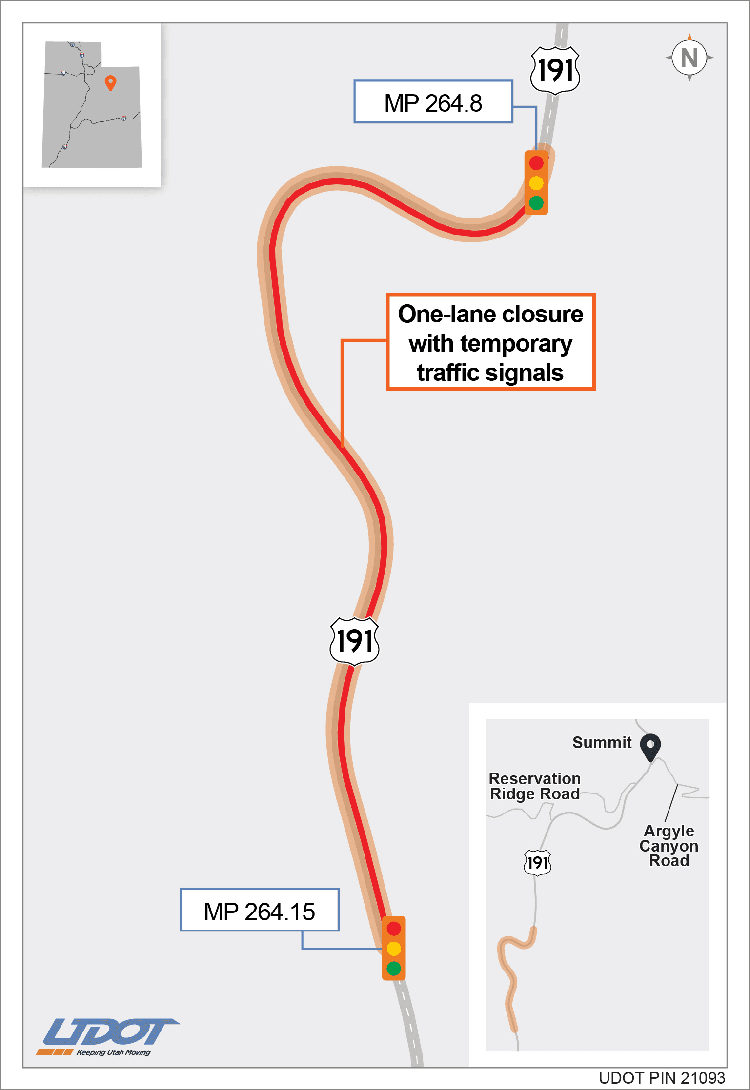 UDOT Provides Further Details On US-191 Traffic Restriction In Indian Canyon