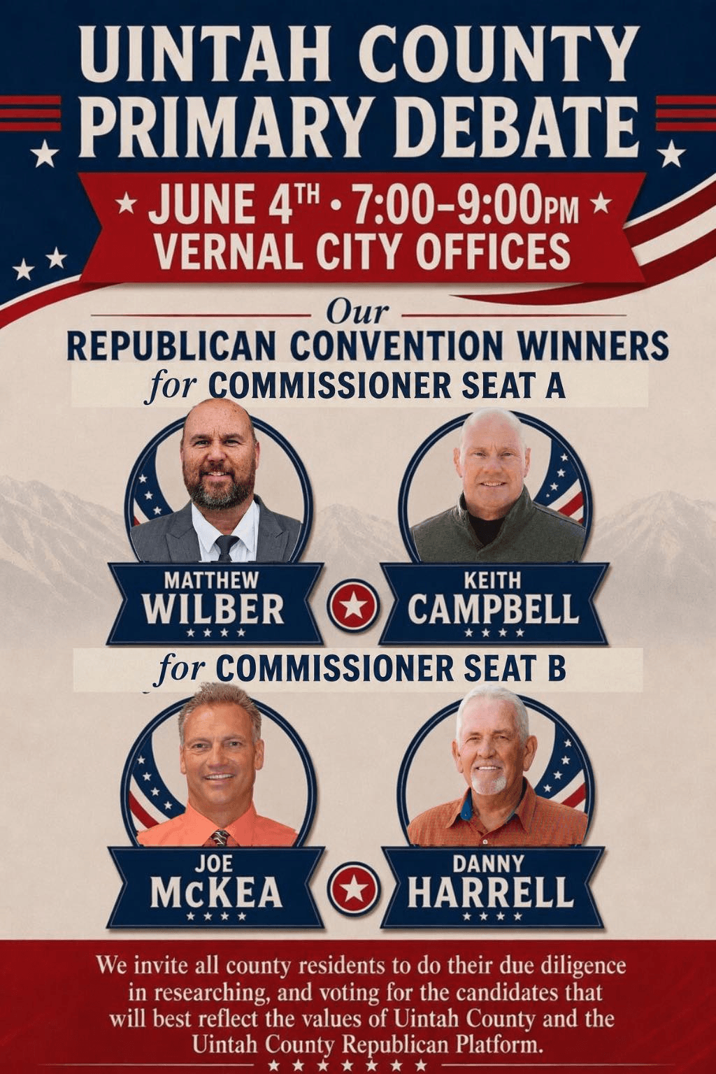 Uintah County Election Update; Commissioner Debate Tonight