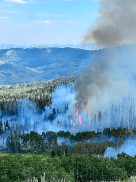 Buck Basin Fire Burning Northwest Of Currant Creek Reservoir