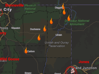 Lightning Strikes On Wednesday Start Wildfires Throughout Northeastern Utah