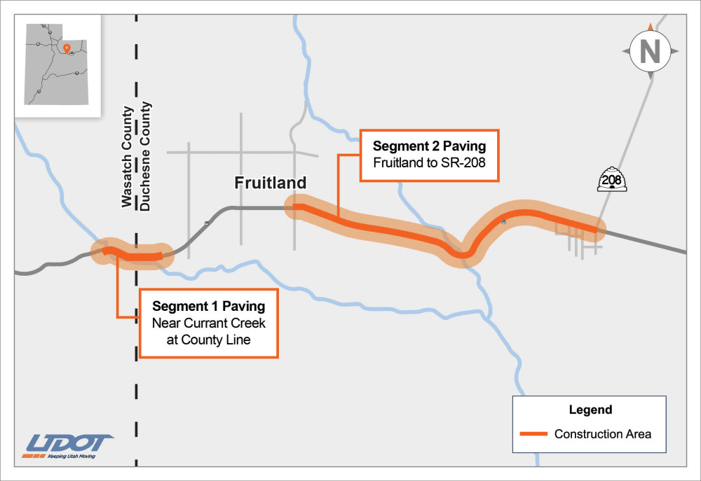 UDOT Construction On Highway 40 Through Fruitland