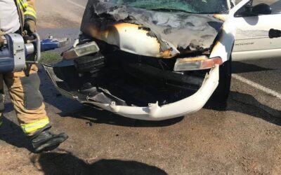 Mother With Two Kids in Car Arrested for Investigation of DUI After Fiery Crash