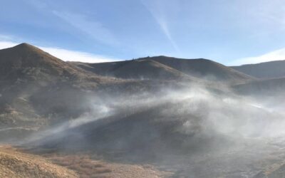 Ladder Fire in Strawberry Valley Visible from Highway 40