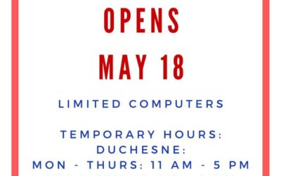 Branches of Duchesne County Library System to Reopen Next Week