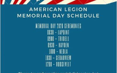 Local American Legion Memorial Day Ceremonies
