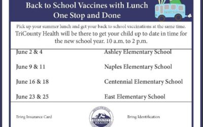 Back to School Vaccines at School Lunch Pickup Locations