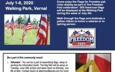 Flags for Freedom Patriotic Field to Fill Walking Park in Vernal