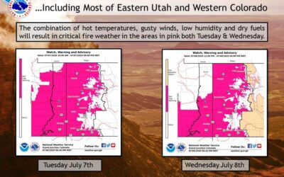 Red Flag Warning for Eastern Utah and Western Colorado