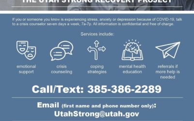 Utah Strong Recovery Project Offers Help For COVID-19 Related Stress
