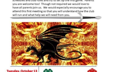 4-H Hosting a Dungeons and Dragons Club