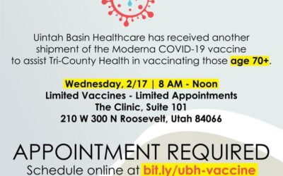 Uintah Basin Healthcare Vaccination Event This Wednesday