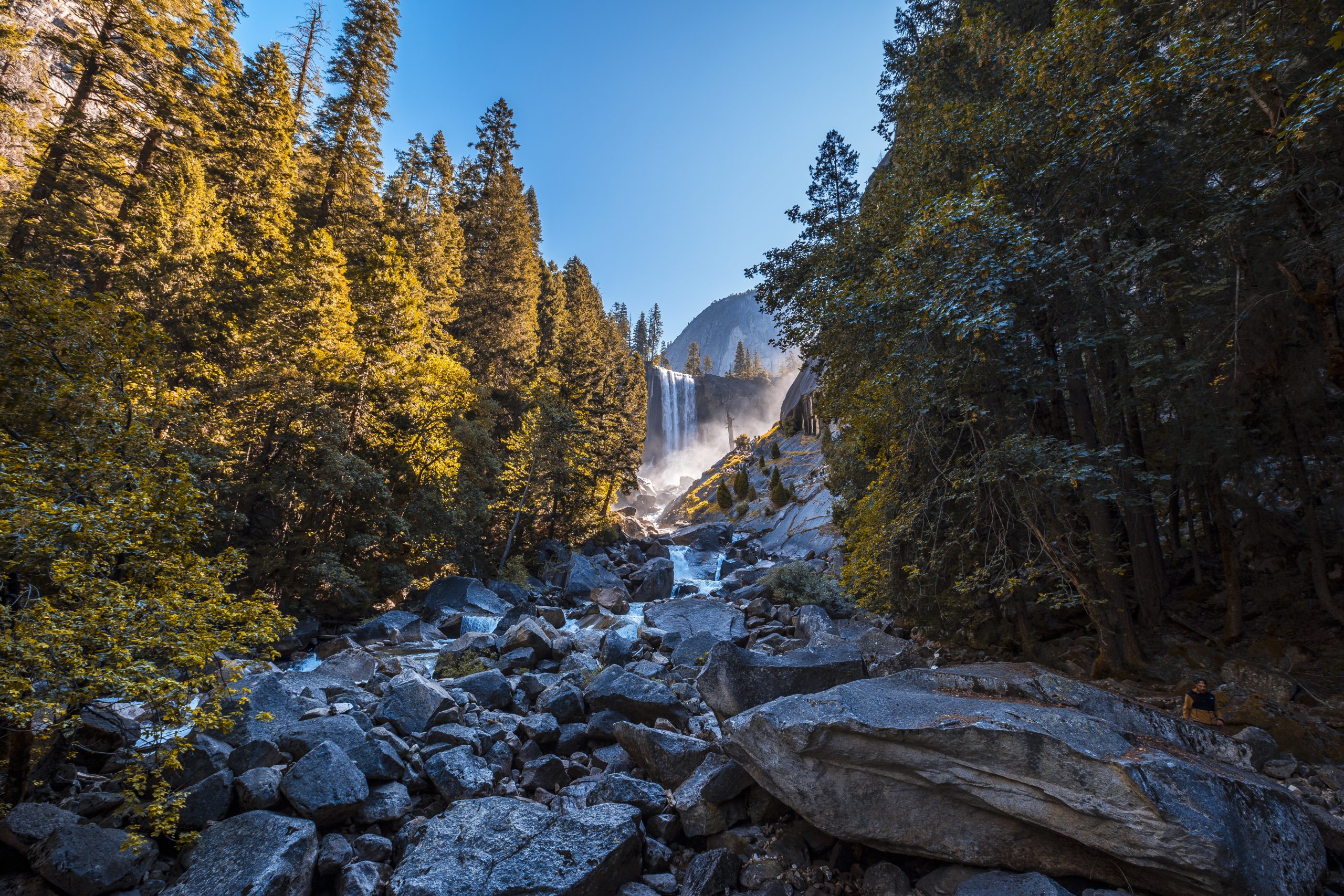 Vernal Falls waterfall of Yosemite National Park. California, United States