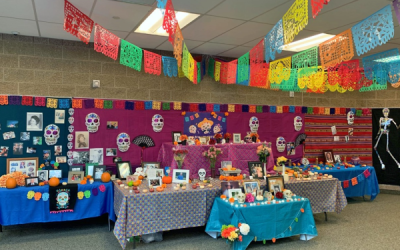 Discovery Elementary Lobby Transforms Into Ofrenda For Dia De Muertos