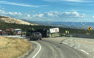 Semi Carrying Hay Overturns On SR-191 North Of Vernal