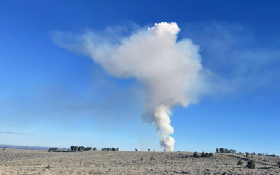 Smoke Column Visible In Uintah Basin From Lighthouse Fire