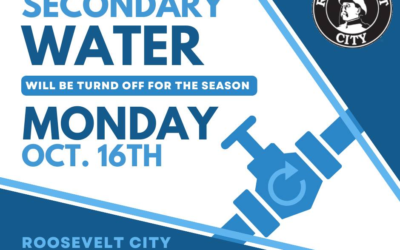 Roosevelt City Secondary Water Shutting Off