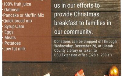 Uintah County Library Helping With Christmas Breakfast Food Drive