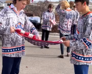 Vernal Oilers Help With Flag Retirements