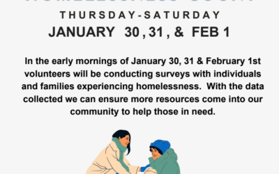 2025 Community Homeless Count Taking Place January 30 – February 1