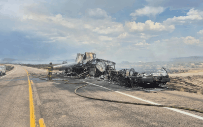 Vehicle Fire Starts Spencer Wildfire East Of Dinosaur, CO; Highway 40 Reopened