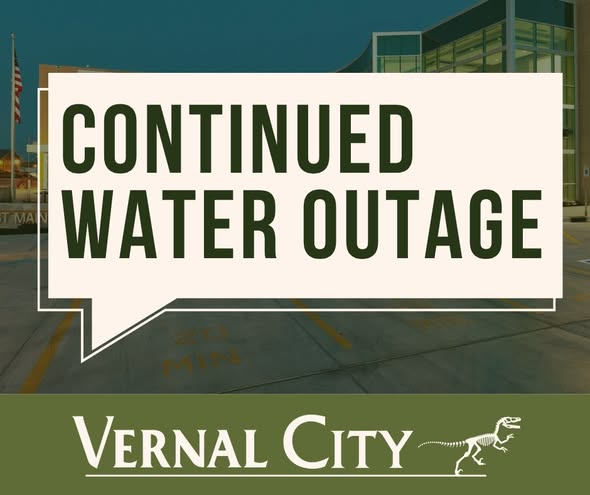 Streets Affected By Today’s Vernal City Water Shut Off 