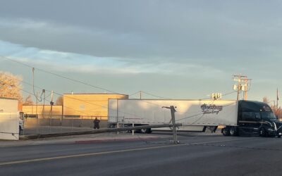 Semi Pulls Down Power Pole After Catching Cable Line