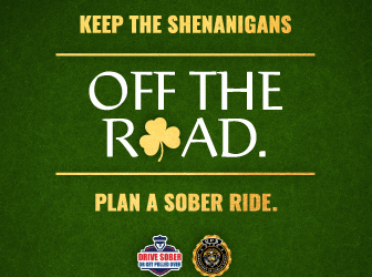 Increased DUI Enforcement Blitzes Planned For St. Patricks’s Day Holiday