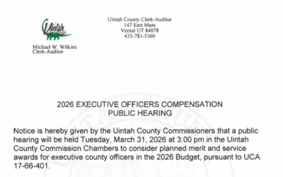 Uintah County Executive Officers Compensation Public Hearing