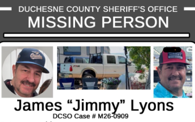 Missing Person Report Shared By Duchesne County Sheriff’s Office