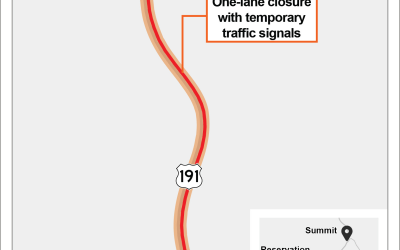 US-191 Indian Canyon Construction To Include Lane Closure