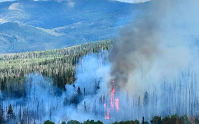 Buck Basin Fire Burning Northwest Of Currant Creek Reservoir